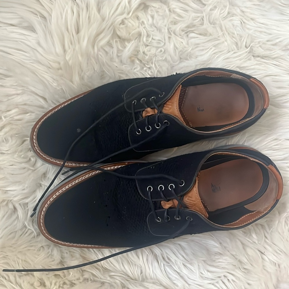 Johnston & Murphy Men’s Upton Knit Plain Toe Oxfords in Black